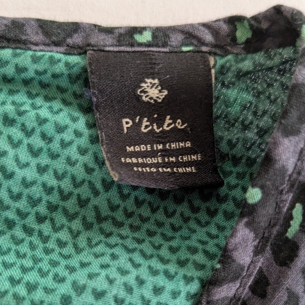 Maison Scotch Animal Print Top Size Petite - Picture 8 of 8